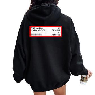 Gem Mint Graded Baseball Card Grade Trading Cards Women Oversized Hoodie Back Print - Thegiftio UK