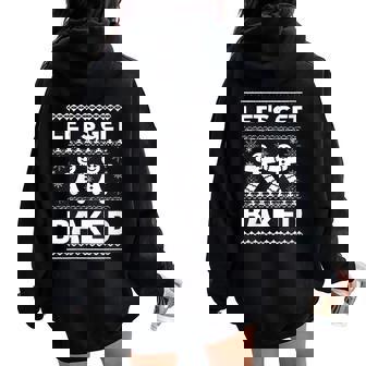 Gingerbread Let's Get Baked Holiday Party Style Women Oversized Hoodie Back Print | Mazezy