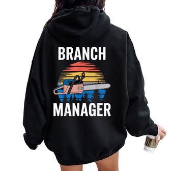 Lumberjack For Arborist Tree Cutters Women Oversized Hoodie Back Print - Thegiftio UK