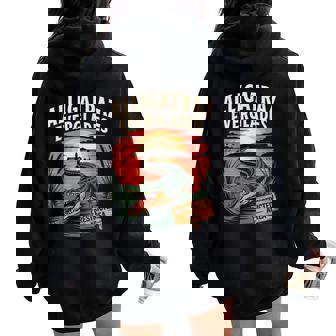 Meme Alligatraz Everglades Alcatraz Women Women Oversized Hoodie Back Print | Seseable FR