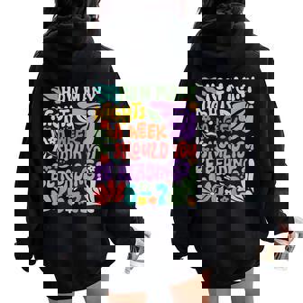 Reading Six Seven Meme Book Lover 67 Teacher 6 7 Women Oversized Hoodie Back Print | Seseable CA