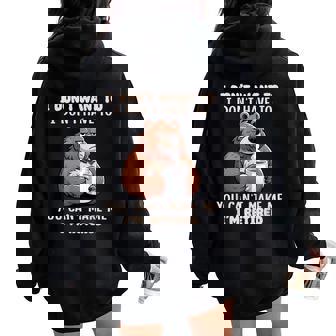 Retirement I'm Retired Sarcastic Humor Graphic Women Oversized Hoodie Back Print - Thegiftio