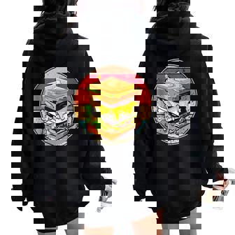 Sandwich Vintage Fast Food Lover Girls Men Women Oversized Hoodie Back Print | Seseable FR