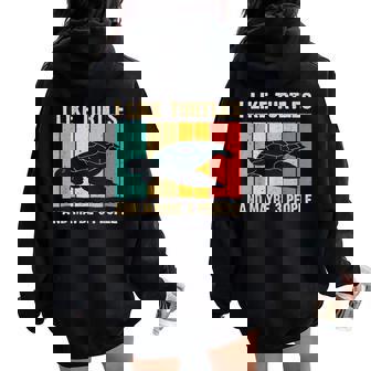 Sea Turtle Novelty For Tortoise Turtle Lover Women Oversized Hoodie Back Print | Mazezy