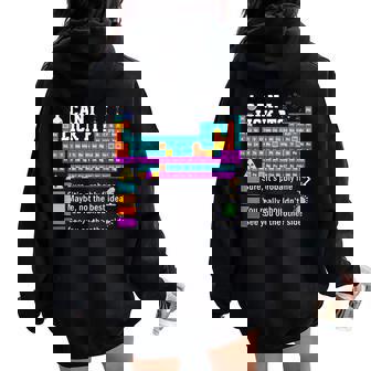 Teacher Science Can I Lick It Periodic Table Women Oversized Hoodie Back Print | Seseable FR