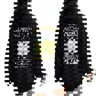 Garage Sale Weekend Yard Sales All Mapped Out Garage Selling Women Oversized Hoodie Back Print | Mazezy