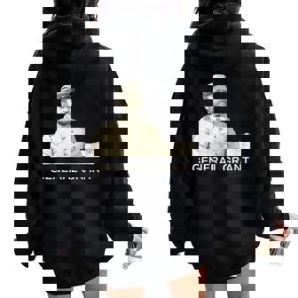 General Grant Union Army Women Oversized Hoodie Back Print | Mazezy