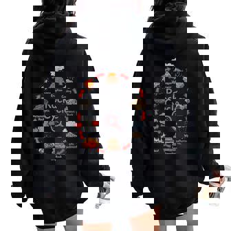 Geology Rock Cycle Chart Earth Science Diagram Women Oversized Hoodie Back Print | Mazezy