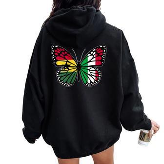 Ghana And Italy Mix Butterfly Half Ghanaian Italian Roots Tank Top Women Oversized Hoodie Back Print | Mazezy