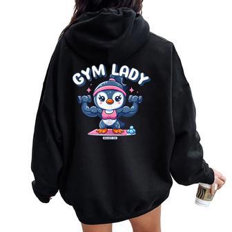 Gimnasio Dama Pingüino Divertido Fresco Lindo Es Entrenamientos In Mangas Women Oversized Hoodie Back Print - Regaloses