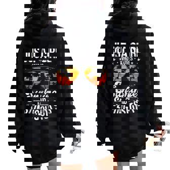 Girl Loves Sunshine And Slingshots Shirt For Woman Girls Women Oversized Hoodie Back Print | Mazezy