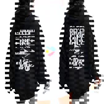 Girlfriend Fiancee Wife For Filipino Women Women Oversized Hoodie Back Print | Mazezy