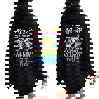 Girl's Trip California 2026 Summer Vacation Sunglasses Women Oversized Hoodie Back Print | Mazezy