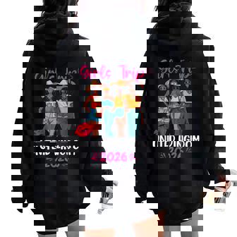 Girls Trip United Kingdom 2026 Vacation Matching Women Oversized Hoodie Back Print | Mazezy
