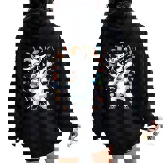 Goat Dabbing Party Dancing Animal Lover Women Oversized Hoodie Back Print | Mazezy