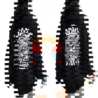 Goat Mom Energy Retro Vibe Sunglasses Women Oversized Hoodie Back Print - Monsterry