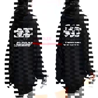 God Over Government Women Oversized Hoodie Back Print | Mazezy