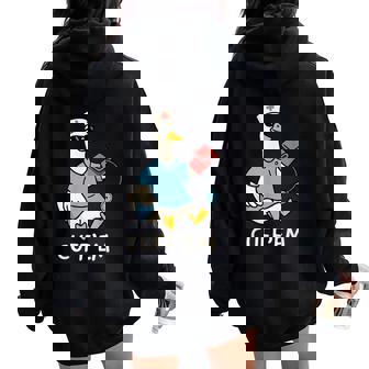 Goose Registered Nurse Blood Lab Pressure Crew Apparel Women Oversized Hoodie Back Print | Mazezy