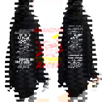 Grandma Of The Birthday Racer Race Car Party Family Matching Women Oversized Hoodie Back Print | Seseable UK