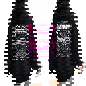 For My Grandma In Heaven I Hide My Tears Who Miss You Women Oversized Hoodie Back Print | Seseable UK