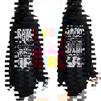 Grandma Of The Two Sweet Birthday Girl Donut 2Nd Birthday Women Oversized Hoodie Back Print | Seseable UK