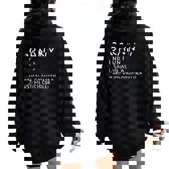 Granny Grandma Definition Grandmother Women Oversized Hoodie Back Print | Mazezy