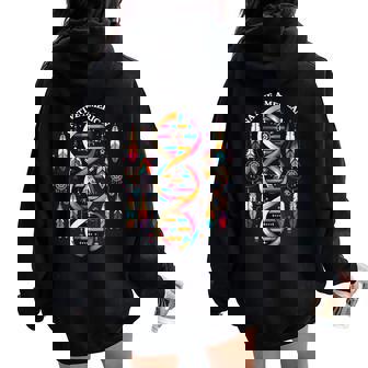 Graphique Adn Indien Amérindien Pour Homme Et Manche Longue Sweat à capuche oversize pour femme avec imprimé dans le dos - Cadeauxyz