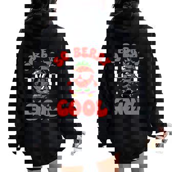 Groovy So Berry Cool Strawberry Lover Fruit Season Boy Women Oversized Hoodie Back Print | Seseable CA
