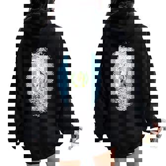 Guatemala Flag Fingerprint Guatemalans Men Women Kids DNA Tank Top Women Oversized Hoodie Back Print | Mazezy