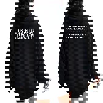 Your Gun Fetish Is Weird Statement Women Oversized Hoodie Back Print | Mazezy
