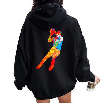 Handball Maillot Joueurport Gym Ballon Homme Cadeau Sweat à capuche oversize pour femme avec imprimé dans le dos - Cadeauxyz