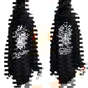 Hang In There It Gets Worse Sarcastic Humor Women Oversized Hoodie Back Print - Seseable