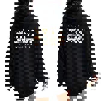 Happy 3 14 Pi Day Silly Goose Math Teacher Mathematics Pun Women Oversized Hoodie Back Print | Seseable FR