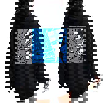 Happy Finland Independence Day Dec 6th Flag Sunrise Graphic Women Oversized Hoodie Back Print | Mazezy