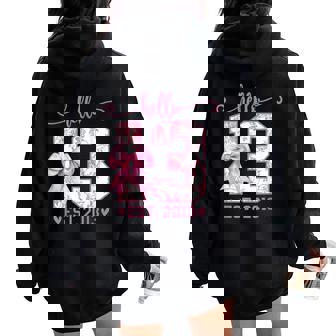 Hello Thirn Est 2013 13Th Birthday Coquette 13 Year Girl Women Oversized Hoodie Back Print - Seseable
