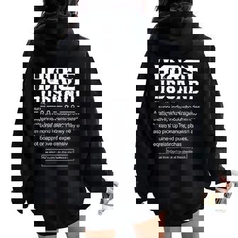 Horse Husband Definition Women Oversized Hoodie Back Print | Mazezy