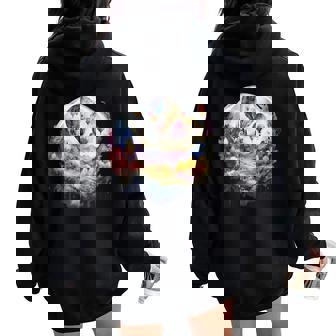 Hot Air Balloon Ride Festival Colorful Ballooning Women Tank Top Women Oversized Hoodie Back Print | Mazezy