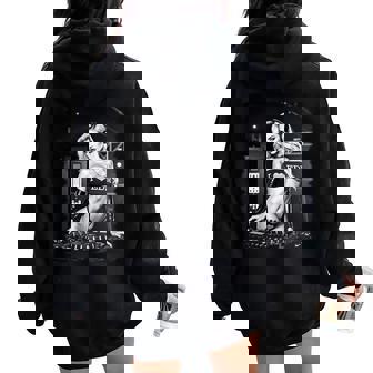 Hot Girl Edm シャツ メンズ セクシー ブロンド Dj レイブ B&W 長袖tシャツ レディース オーバーサイズ パーカー バックプリント - Kawaiitshirt