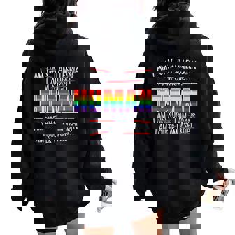 Human LGBTQ Gay Pride Awareness Queer Bisexual Lesbia Women Oversized Hoodie Back Print | Mazezy