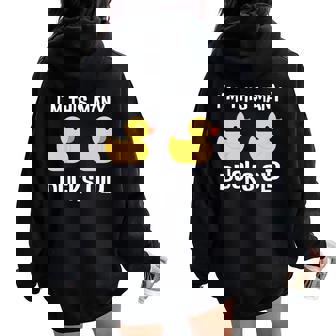 I'm This Many Ducks Old Duck 2Nd Birthday 2 Years Old Bday Women Oversized Hoodie Back Print - Thegiftio