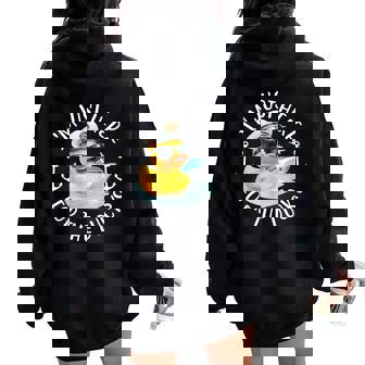 I'm Just Here For The Duck Duck Cruise Vacation Women Oversized Hoodie Back Print | Seseable FR