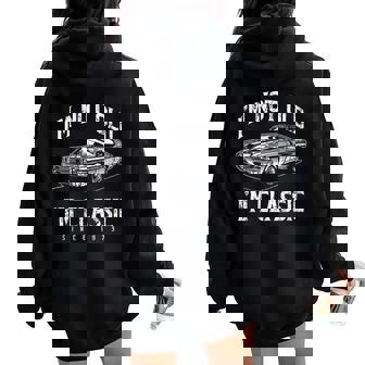 I'm Not Old I'm Classic Classic Car Owner Born 1973 Women Oversized Hoodie Back Print - Monsterry