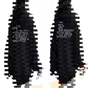 I'm Okay Pain Chronic Illnesses Mental Health Awareness Women Oversized Hoodie Back Print | Mazezy