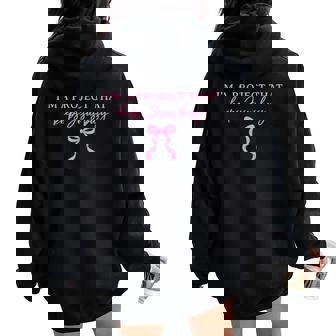 I'm A Project That Keeps Jesus Busy Christian Humor Women Oversized Hoodie Back Print - Seseable