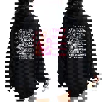 I'm The Storm Survivor Woman Breast Cancer Awareness Women Oversized Hoodie Back Print | Mazezy