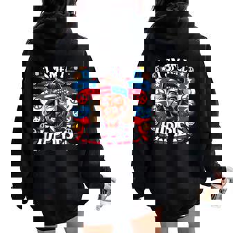 Imell Hippies Peace 4Th Of July For Hippie レディース オーバーサイズ パーカー バックプリント - Kawaiitshirt