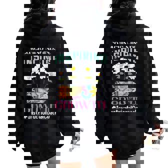 Instructional Coach Coaching Minds Academic Specialist Women Oversized Hoodie Back Print | Mazezy