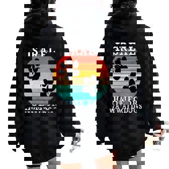 Israel Home For Wayward Dogs Family Name Women Oversized Hoodie Back Print | Mazezy