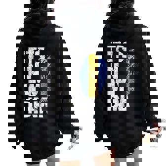 It's In My DNA Barbados Flag Men Women Women Oversized Hoodie Back Print | Mazezy