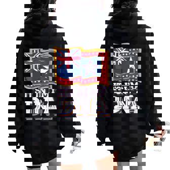 It's In My DNA Samoa Flag Fingerprint Women Oversized Hoodie Back Print | Mazezy